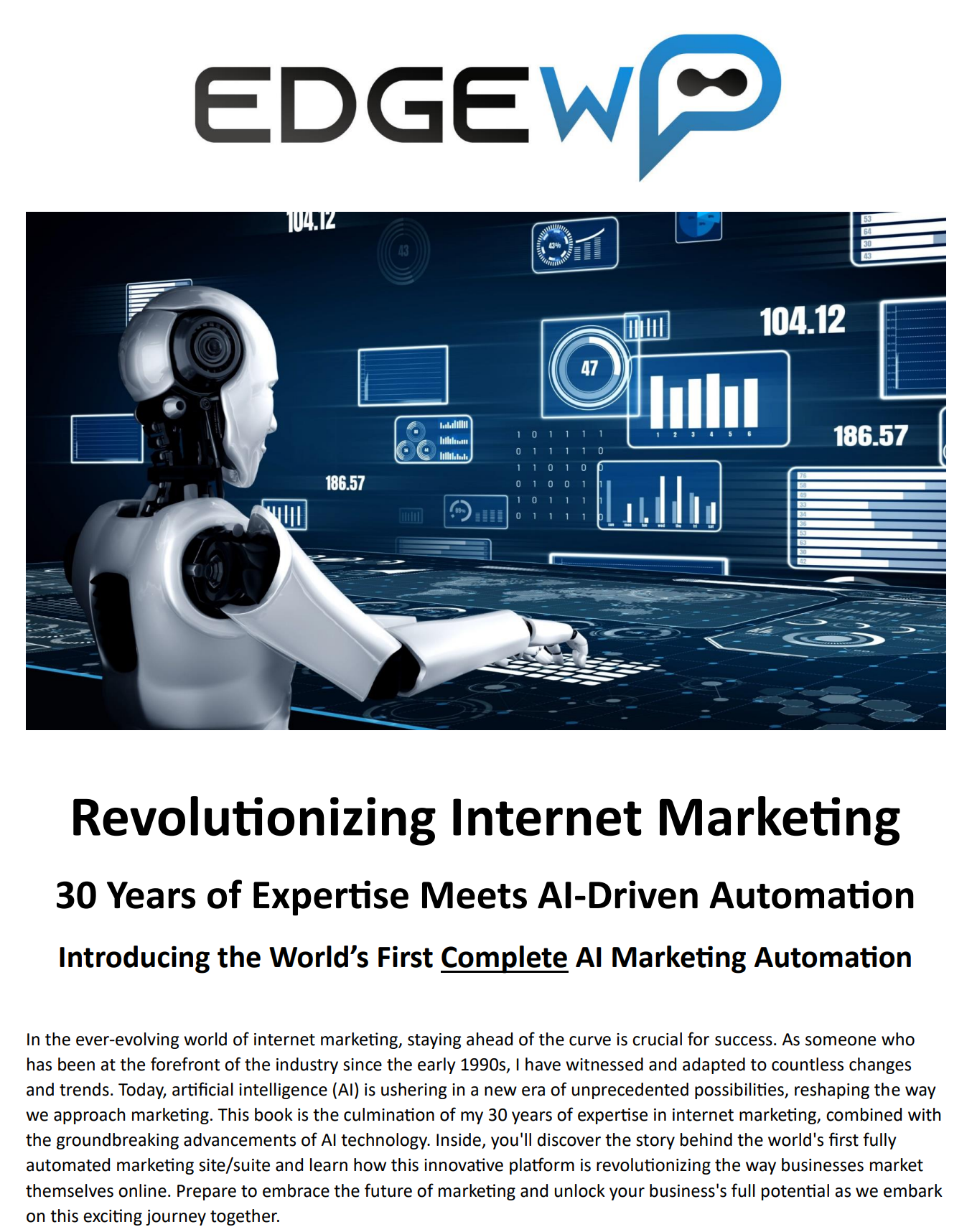 Revolutionizing Internet Marketing With AI